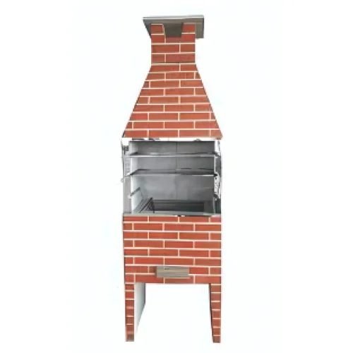 CHURRASQUEIRA PRÉ-MOLDADA COM GRELHA INOX 65CM